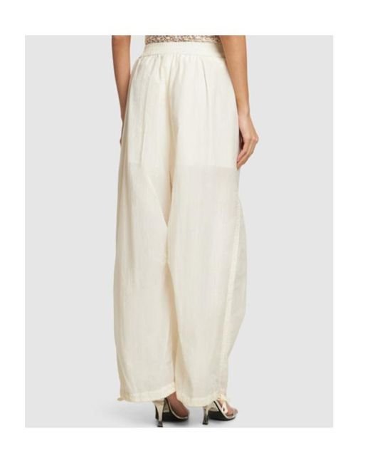 Philosophy Di Lorenzo Serafini White Elastic Waist Casual Pants