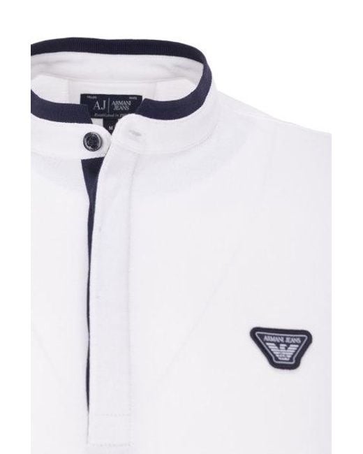 Armani Jeans White Logo Details T-Shirt for men