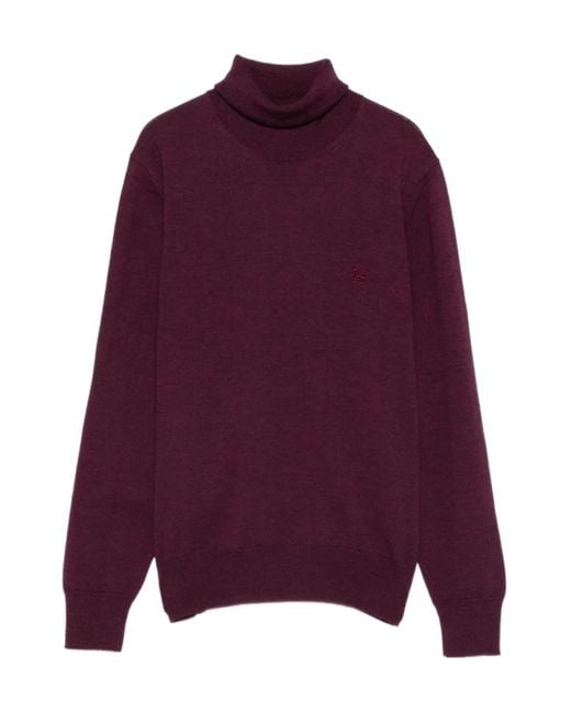 Etro Purple Turtleneck Jumper