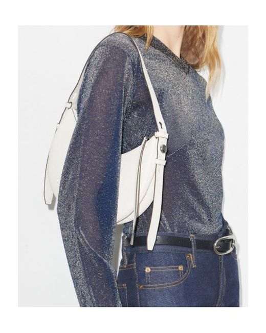 Tory Burch Natural Romy Half Moon Shoulder Bag