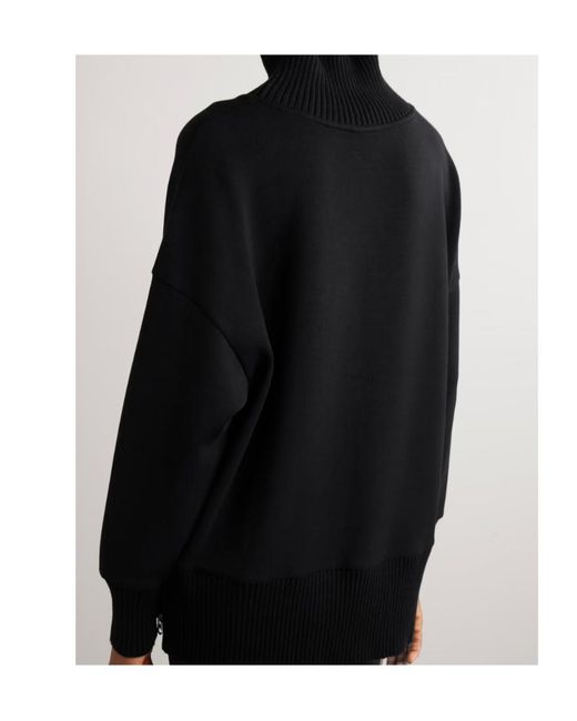 Varley Black Barker Zip-Detail Sweatshirt