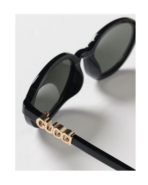 Gucci White Eyewear Oval Frame Sunglasses