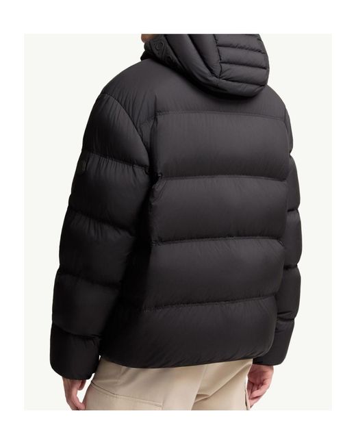 Moncler Black Poitevin Hooded Short Down Jacket for men