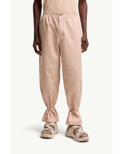 Moncler Natural X Gilga Farm By Donald Glover Cotton Gabardine Trousers for men