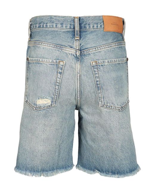 7 For All Mankind Blue Lola Shorts
