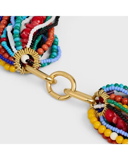 Céline White Été Multi Beads Necklace