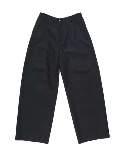 Acne Blue Wide-Leg Silk Trousers for men