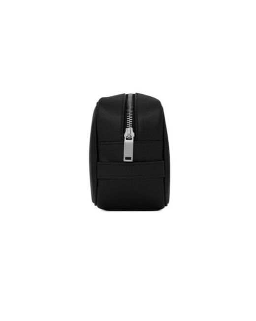 Saint Laurent Black Small Leather Wash Bag for men