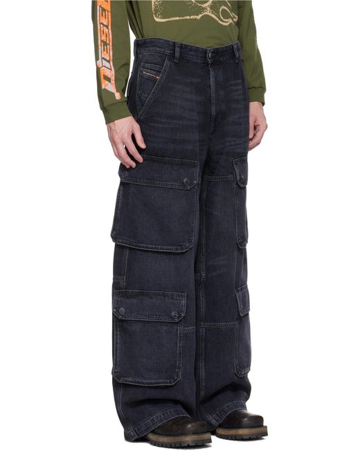 DIESEL Blue D-Touch-Cargo L32 Jeans for men