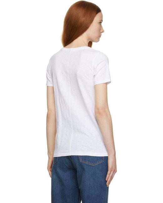 Rag & Bone White V-Neck T-Shirt