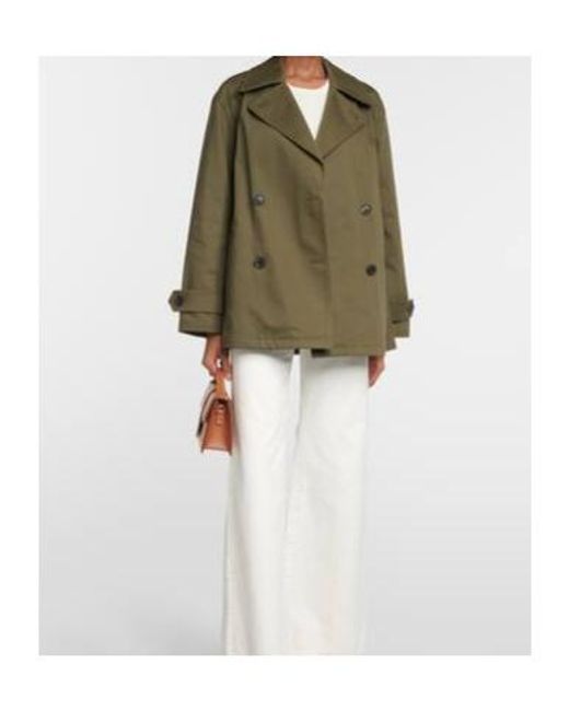 Nili Lotan Green Lapel Trench Coat