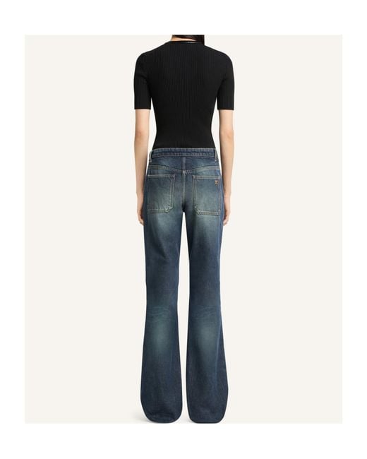 Courreges Black Courrèges Vinyl And Knit Polo Shirt