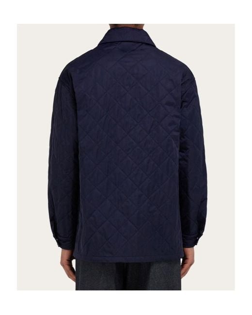 Ferragamo Blue Ferragamo Quilted Blouson for men