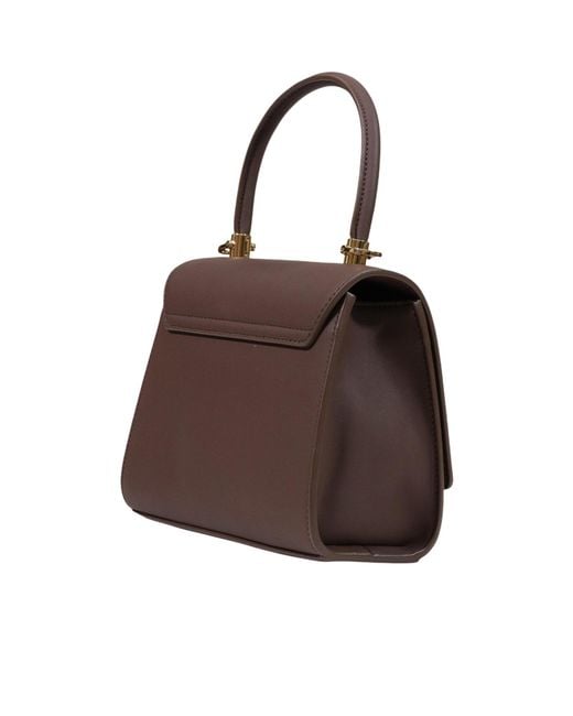 Moschino Brown Top-Handle Shoulder Bag