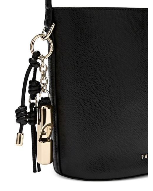 Furla Black Roxie Mini Bucket Bag