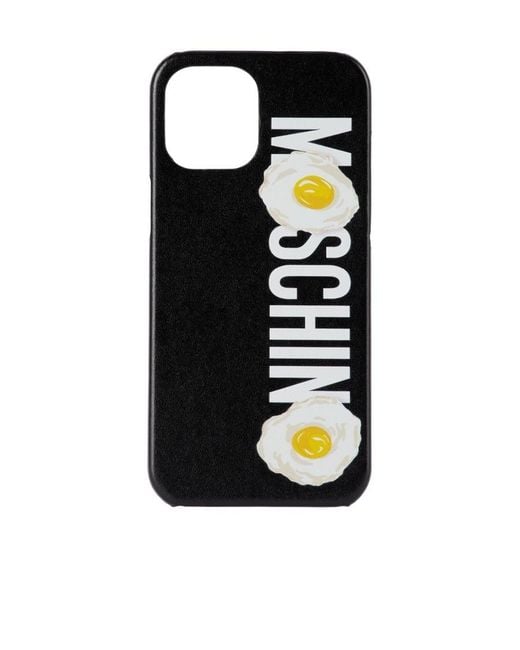 Moschino Black Logo Egg Iphone 12 Pro Max Mobile Phone Case for men