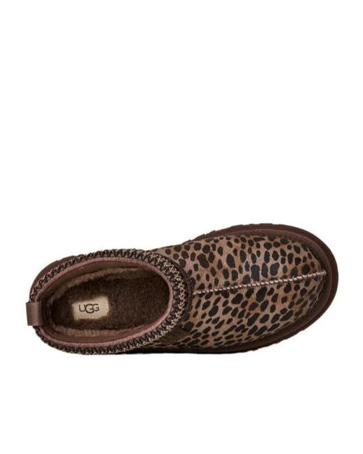 Ugg Brown Tazz Caspian Leopard-Print Slip-On Mules