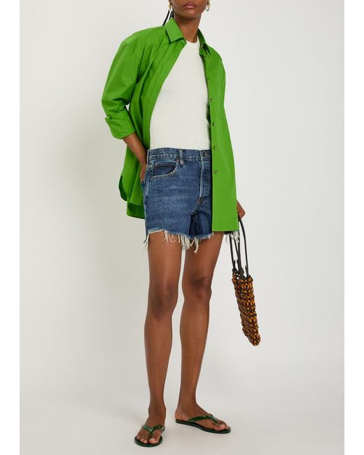 FRAME Blue Denim Shorts