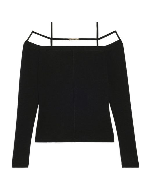 Jacquemus Black Long-Sleeved Lingerie T-Shirt