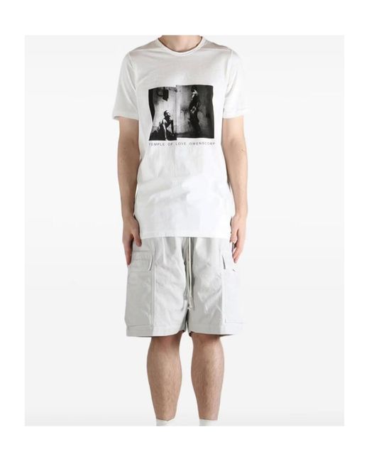 Rick Owens White Level Crewneck T-Shirt for men