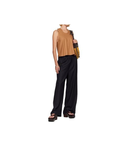 Baserange Black Casual Pants With An Elastic Waistband