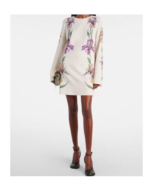 LaDoubleJ Pink Supremes Swing Floral Jersey Minidress