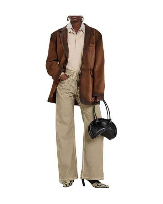 Acne Natural Comfortable Versatile Loose-Fit Jeans