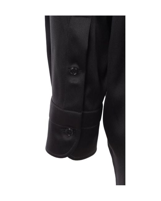 Tom Ford Black Pointed-Collar Button-Up Shirt