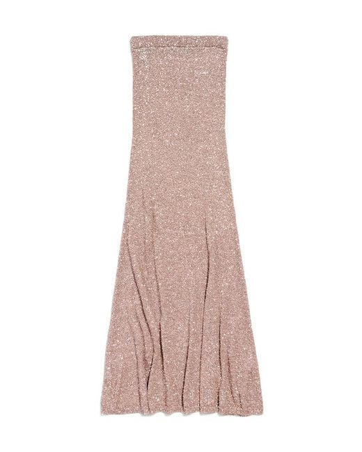Balenciaga Pink Sequinned Maxi Skirt