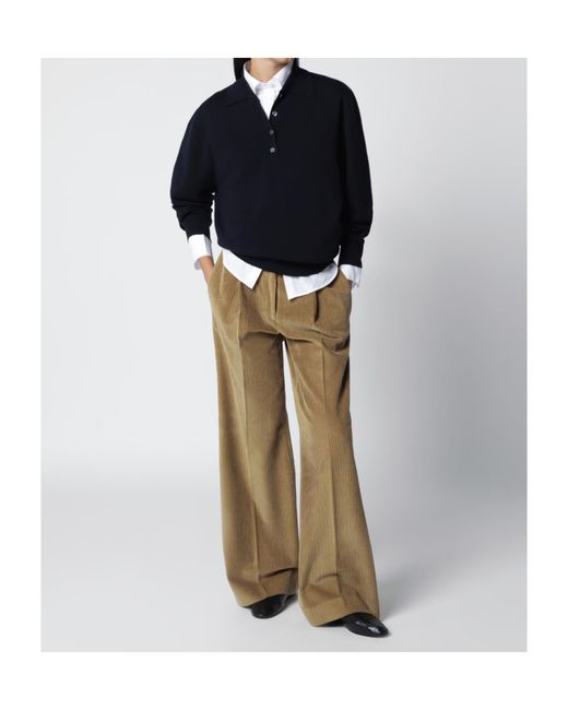 Rohe Multicolor Corduroy Trousers With Belt Loops