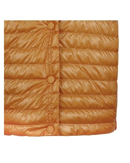 Moncler Brown Grenoble Logo Patch Padded Gilet