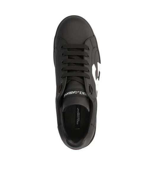 Dolce & Gabbana Black Logo Low-Cut Casual Sneakers for men