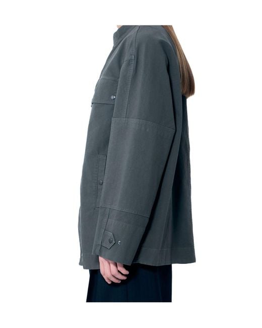 Dries Van Noten Blue Viskin Straight Hem Jacket for men
