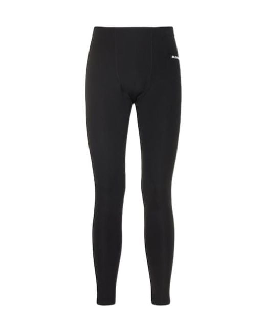 Jil Sander Black Logo Sweatpants for men