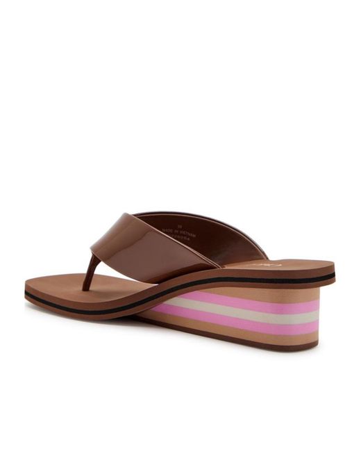 Chloé Brown Wedge Thong