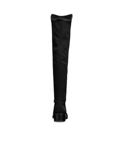 Stuart Weitzman Black Thick-Heeled Knee-High Boots