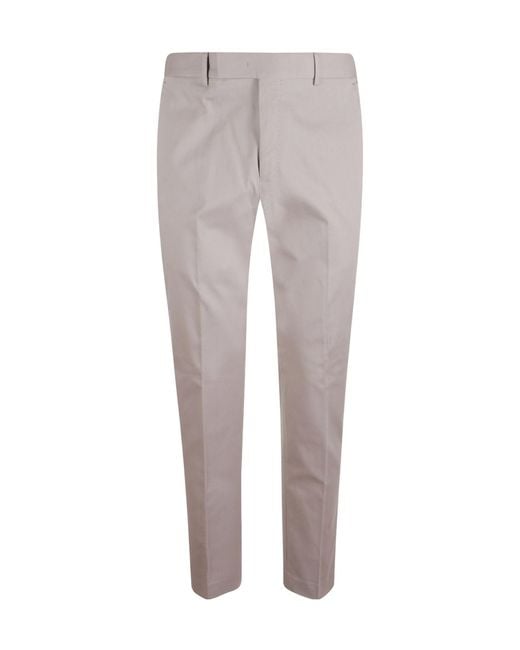 Pt Pantaloni Gray Pt Torino Rebel Flat Front Pants for men