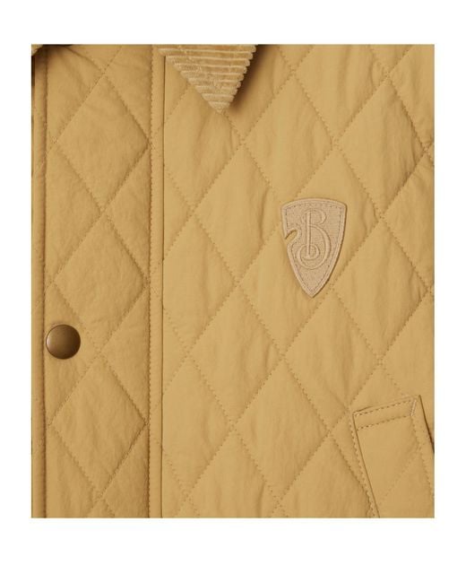 Burberry Natural Logo Patch Diamond-Quilted Jacket