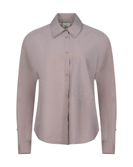 Alysi Purple Long Sleeve Buttoned Shirt