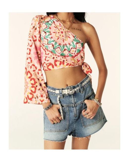 Ba&sh White Lucia Asymmetric Top