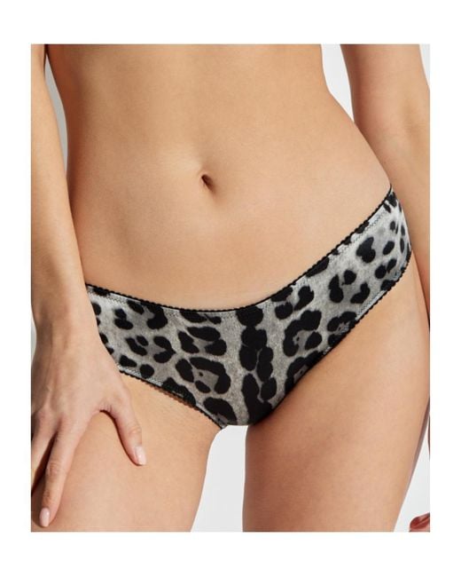 Dolce & Gabbana Black Leopard-Printed Briefs