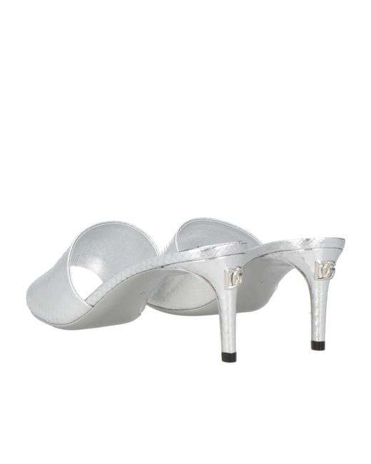 Dolce & Gabbana White Solid Color Sandals