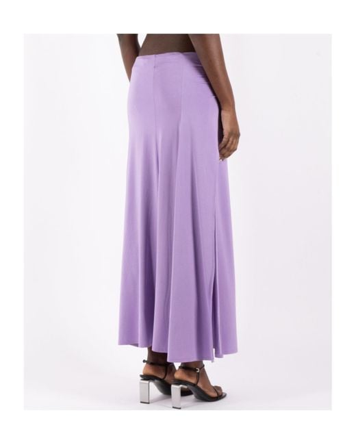 Rabanne Purple Jersey Maxi Skirt