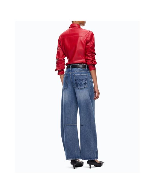 Pinko Blue Faded Panelled Jeans