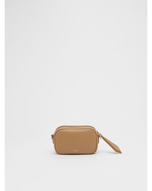 Max Mara Brown Logo Printed Mini Shoulder Bag