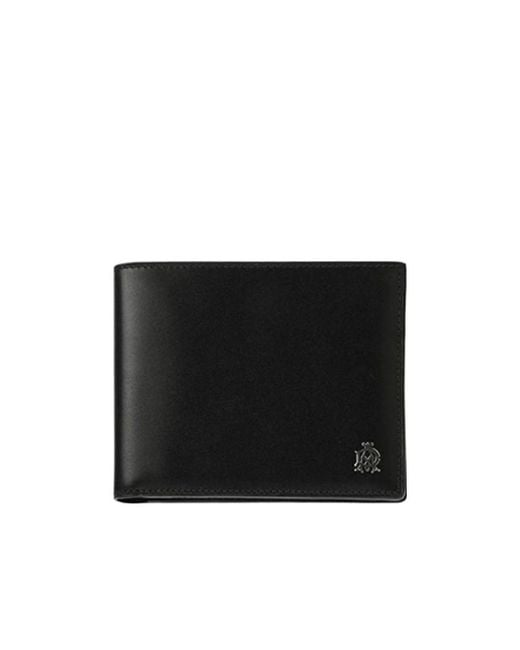 Dunhill Black Logo Double Fold Wallet for men