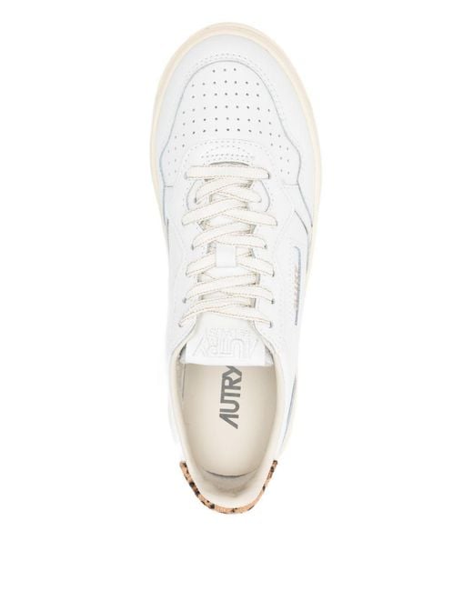 Autry White Platform Low-Top Sneakers
