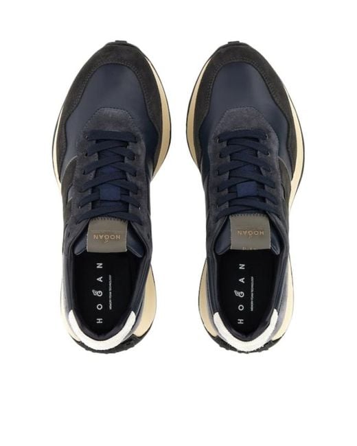 Hogan Blue H601 Side H Patch Sneakers for men