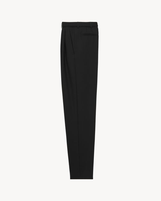 Saint Laurent Black High Waist Slim-Fit Pants for men