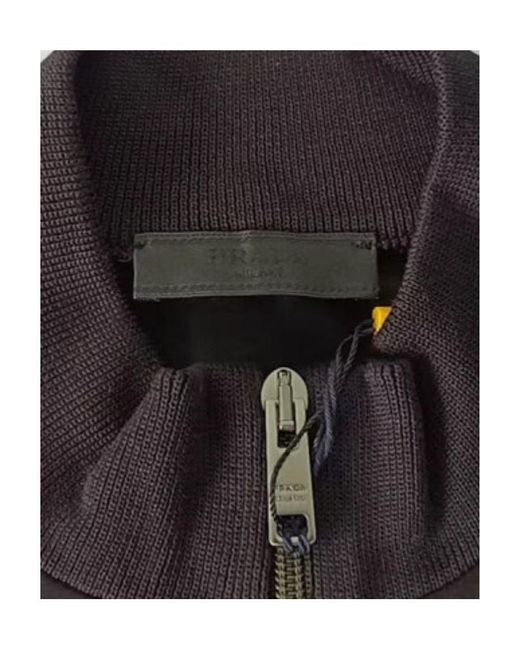 Prada Blue Logo Casual Jacket for men